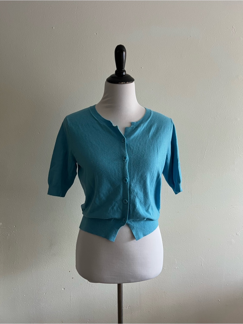 Sparrow Teal Short Sleeve Knit Cardigan